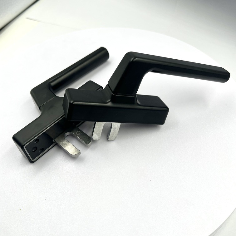 Aluminium alloy two-point lock casement window handle internal opening square handle